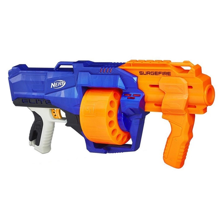 Пушка/комплект аксесоари Nerf, 8+ години, син/оранжев