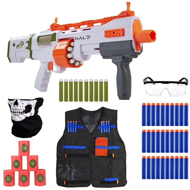 Комплект играчка пистолет с аксесоари, Nerf, Многоцветен