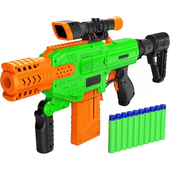 Играчка пистолет Dart Zone, 8+ години, Многоцветен