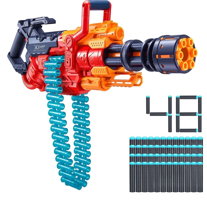 Комплект детска пушка и аксесоари X-Shot, Над 8 години, 70 x 32 x 10 см, Многоцветен