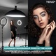 Gyűrűs Teno® kör alakú lámpa, átmérő 26 cm/10 hüvelyk, 3 fénymód, 10 beállítási lépés, távirányító és 210 cm-es állvány, univerzális kompatibilitás, fehér