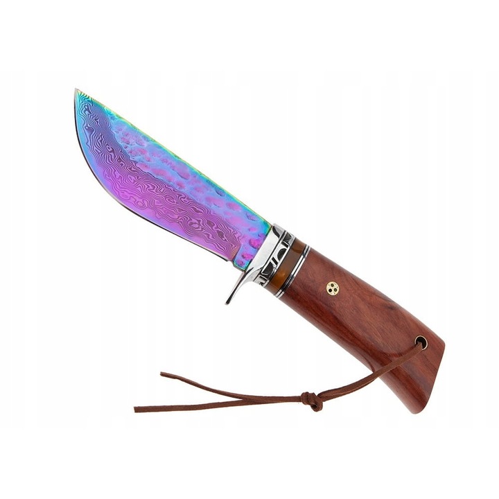 Cutit de vanatoare, Otel inoxidabil, Multicolor, 220 mm, +Husa