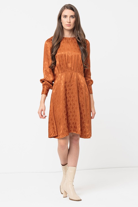 Scotch & Soda, Сатинирана рокля с дълги ръкави, Персийски портокал