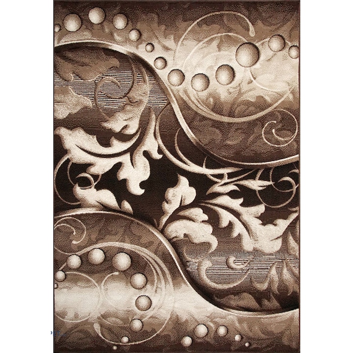 Modern szőnyeg, Luna 1812, barna/bézs, 60x110 cm, 1300 gr/m2