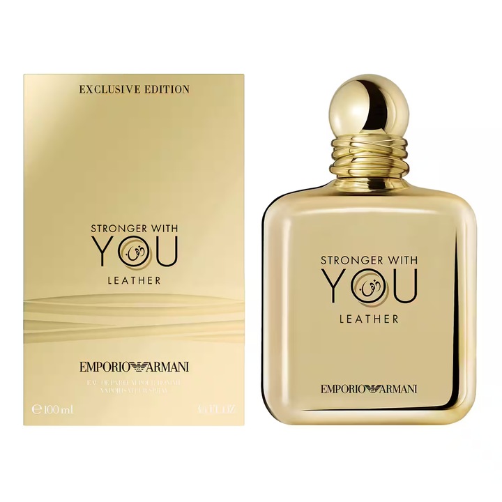 Armani, Emporio Stronger With You Leather, EDP, Férfi, 100 ml