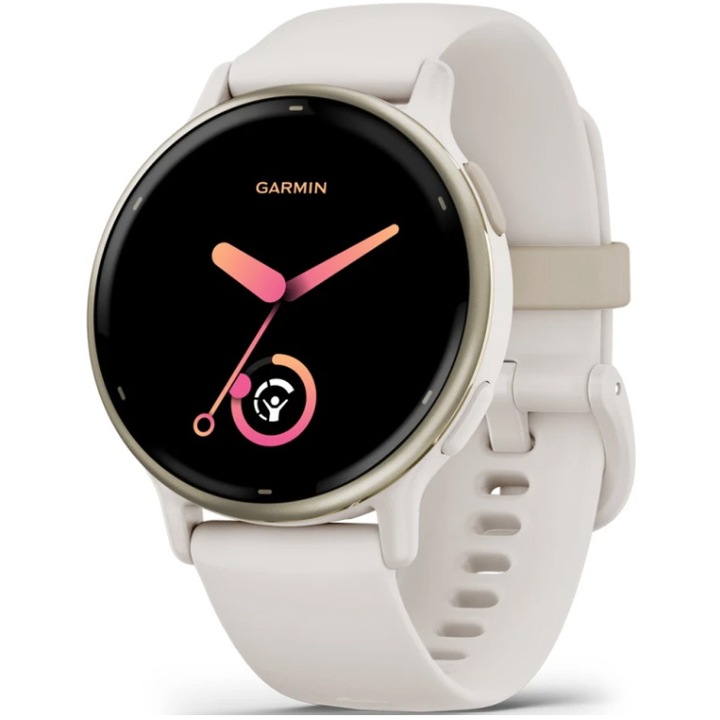 Smartwatch Garmin vivoactive 5, GPS, 42mm, curea silicon, Cream Gold/Ivory