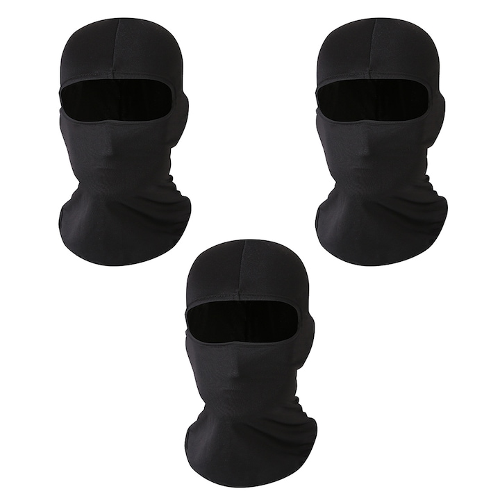 Set 3 de Masca fata protectie, GOGOU®, 40x23cm, Negru