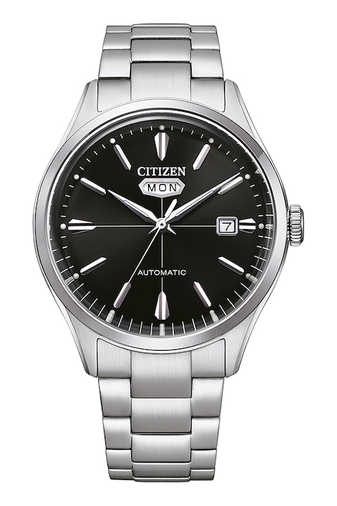 Citizen, Ceas automatic cu bratara metalica, Argintiu