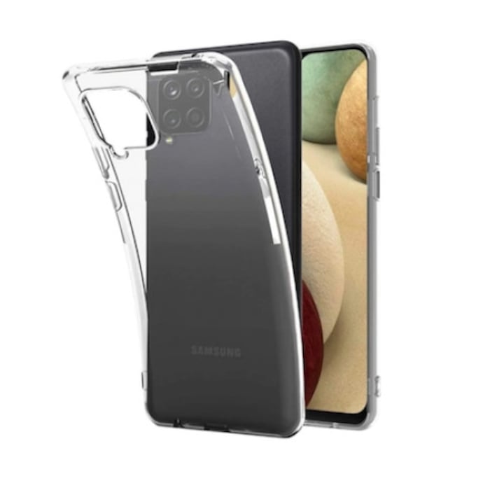 Husa Clear compatibila cu Samsung Galaxy A12, Protectie Completa, Anti-Drop, Slim Fit Case, Silicon TPU Flexibil, Transparenta
