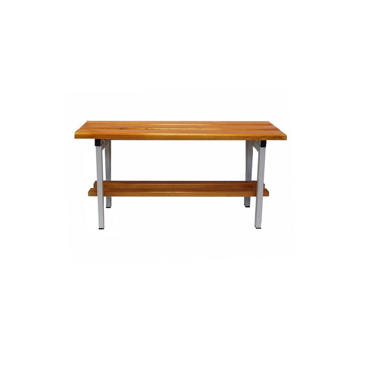 A osztályú bükk pad öltözőbe, cipőtartóval, 1,5 m, OEM