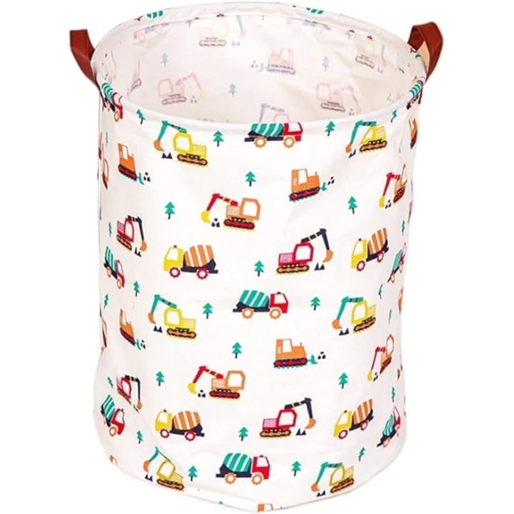 Cos pliabil pentru depozitare jucarii sau haine, DARO®, 50X40cm, 80 l, Excavator