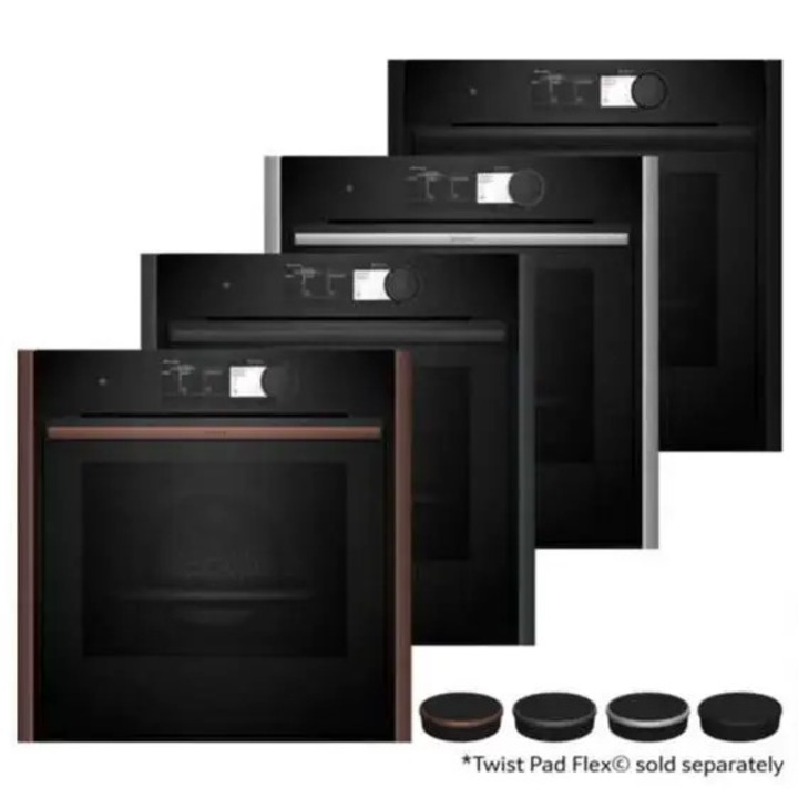 Cuptor incorporabil cu functie de abur, NEFF 3B69FY5CY0, N 90,60x60cm, Flex Design: Brushed Bronze, Anthracite Grey, Deep Black, Metallic Silver, TFT Full Touch Premium, Slide & Hide, Eco Clean, Easy, Sonda pentru carne cu predictie timp, Home Connect