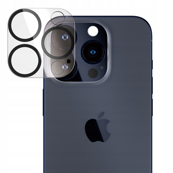 Защитно фолио за камера PanzerGlass Camera Glass за iPhone 15 Pro/15 Pro Max 1137, Черен