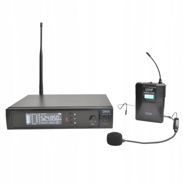Set microfon fara fir DNA VM, 2 canale, frecventa 518-542MHz, culori multiple