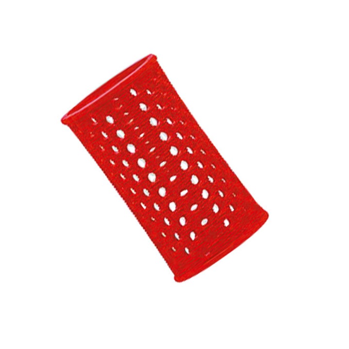 Комплект от 10 броя ролки, Efalock, Plastic, 35 мм, Червени