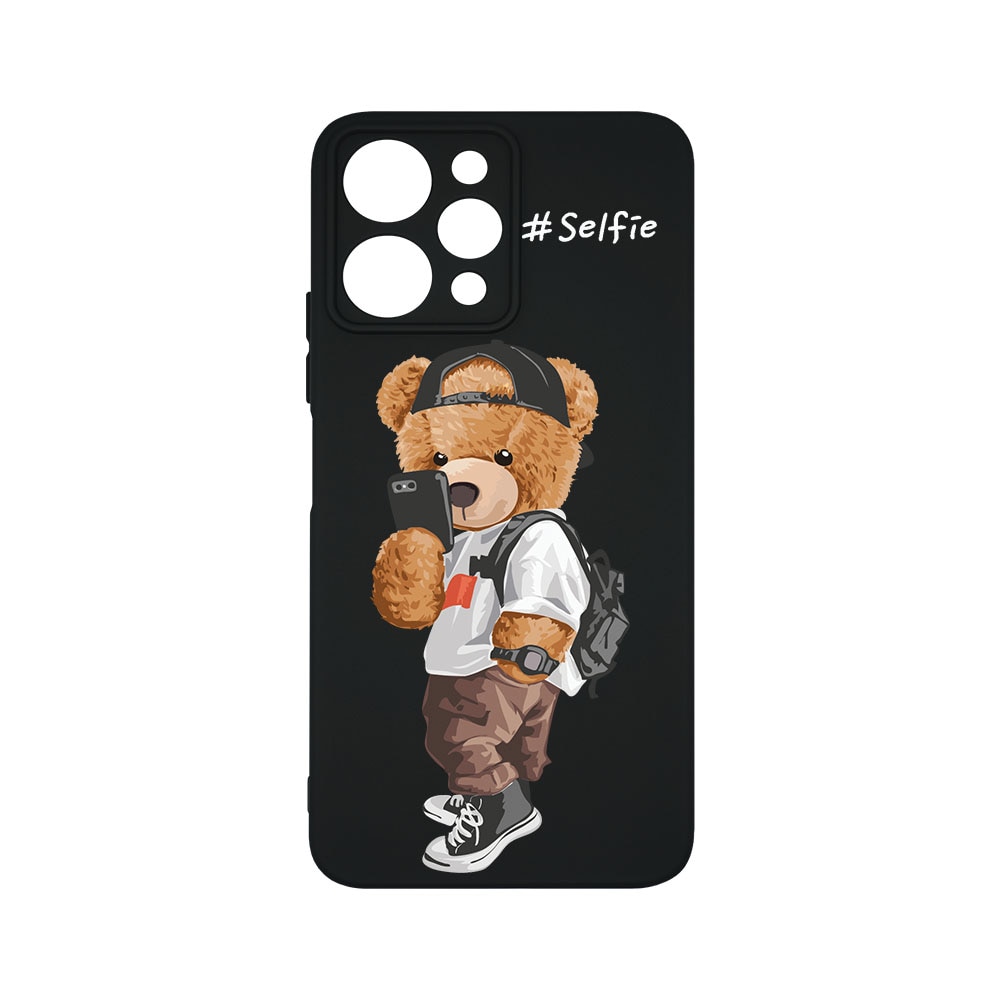 Husa BestCase® Premium Liquid Silicon, Compatibila Cu Xiaomi Redmi 12 4G, Selfie Teddy Bear, SLIM 1.2MM, Microfibra in interior, Antisoc, Protectie Camera, Margini ridicate pentru protectia ecranului, PB 925