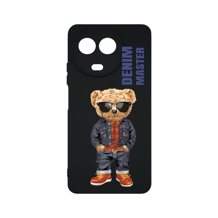 BestCase Liquid Szilikon telefontok, Realme 11 5G, Denim Master - Teddy Bear, 1.2mm, kamera védelem, mikroszálas puha belső, PB 927
