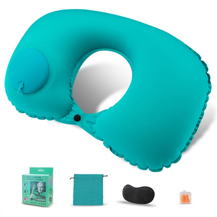 Perna de calatorie gonflabila, Wepzsxo, Verde