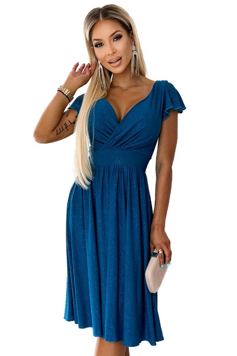 Елегантна дамска рокля, Numoco, Matilde, синьо море