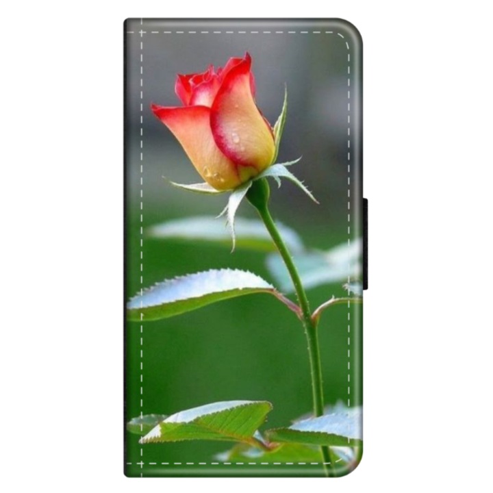 Husa personalizata tip carte HQ Print pentru OPPO Reno 7 5G, model Flowers #13, multicolor, S1D1M0206