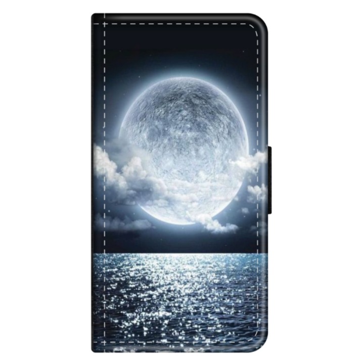 Персонализиран калъф книга HQPrint за Samsung Galaxy A03, модел Moon Sky, многоцветен, S1D1M0228