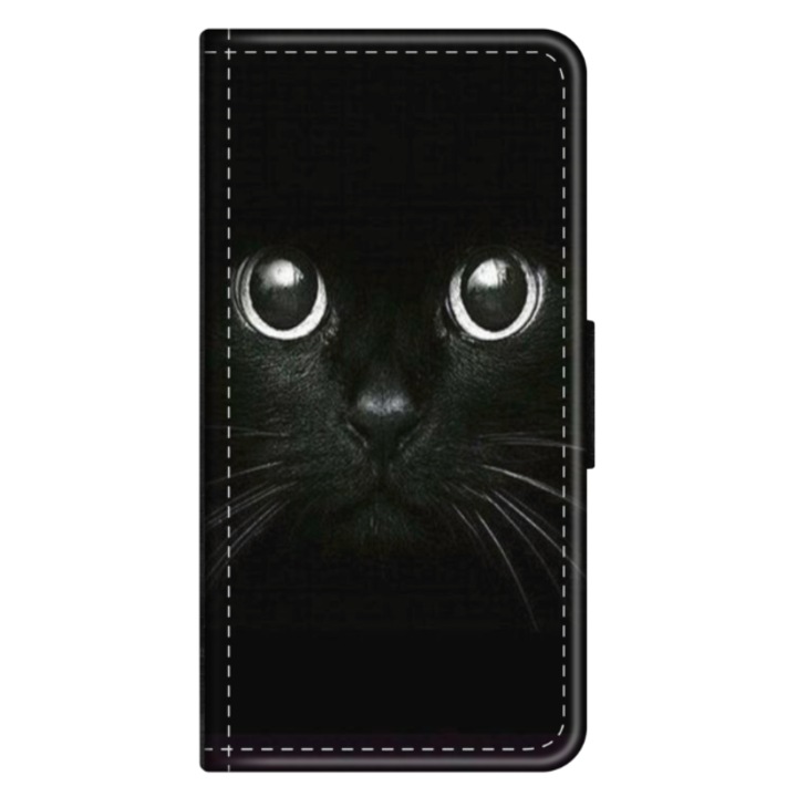 Калъф-книга Personalized Swim Case за Motorola Moto G8 Power, модел Black Cat #1, многоцветен, S1D1M0015