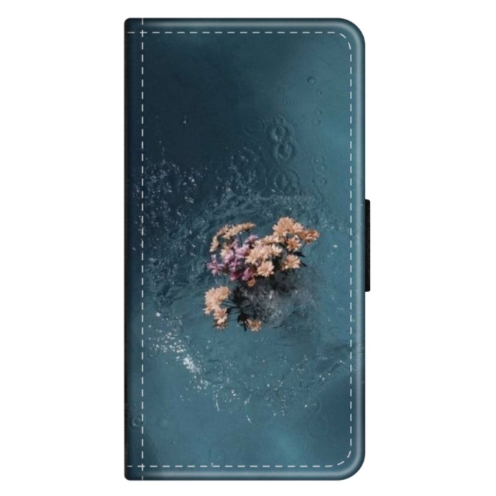 Personalized Swim Case book cover за Motorola Moto G8 Power Lite, Flowers модел №15, многоцветен, S1D1M0215