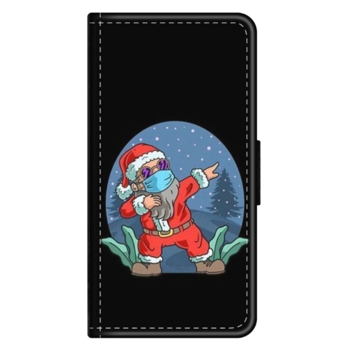 Калъф-книга Personalized Swim Case за Motorola Moto G8 Power Lite, модел Covid Santa, многоцветен, S1D1M0055