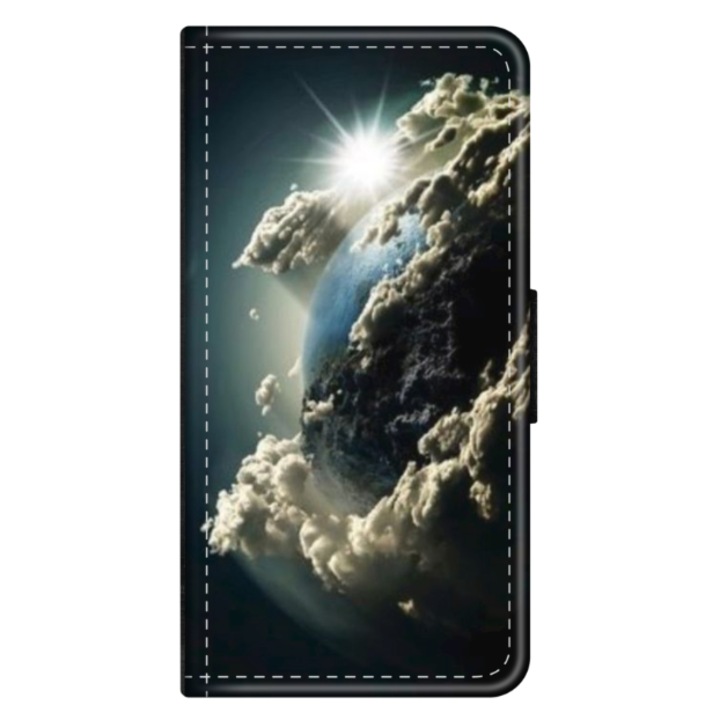 Персонализиран калъф книга HQPrint за Samsung Galaxy A23, модел Cloudy Earth, многоцветен, S1D1M0067