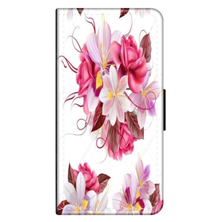 Husa personalizata tip carte HQPrint pentru Samsung Galaxy M31, model Flowers #4, multicolor, S1D1M0040