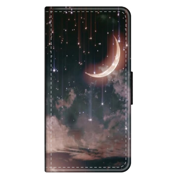 Персонализиран калъф книга HQPrint за Apple iPhone XS Max, модел Falling Stars, многоцветен, S1D1M0269