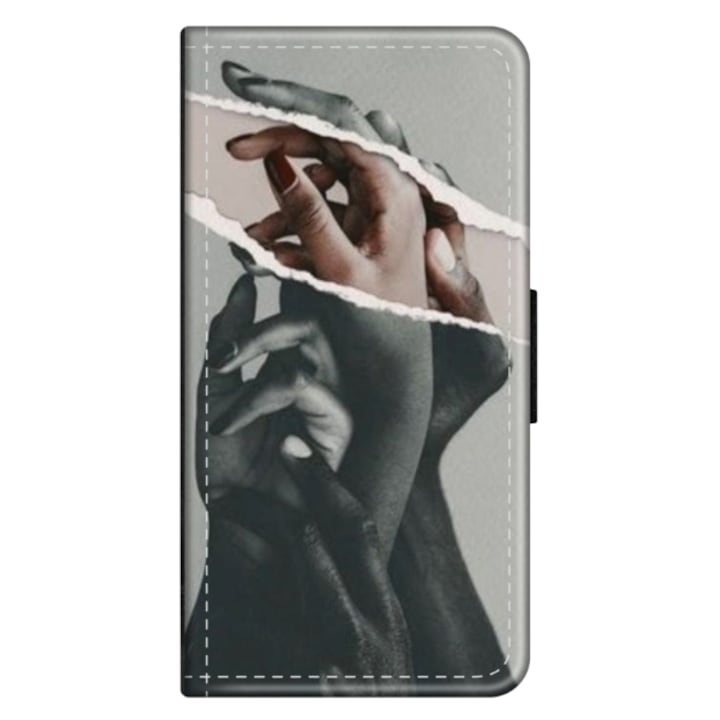 Калъф-книга Personalized Swim Case за Motorola Moto G8 Power Lite, модел Black and White Hands, многоцветен, S1D1M0300