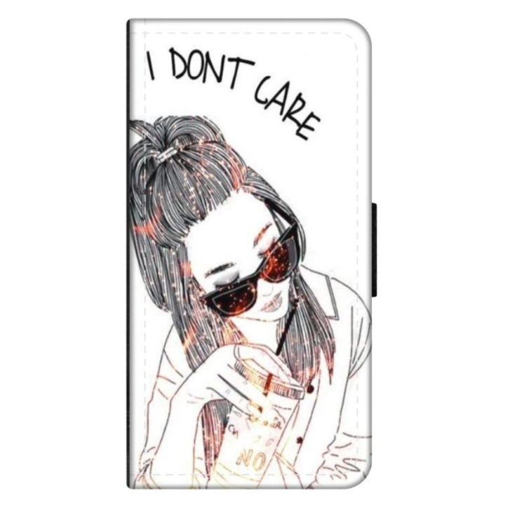 Husa personalizata tip carte HQ Print pentru Xiaomi Redmi 12C, model I don't care, multicolor, S1D1M0320