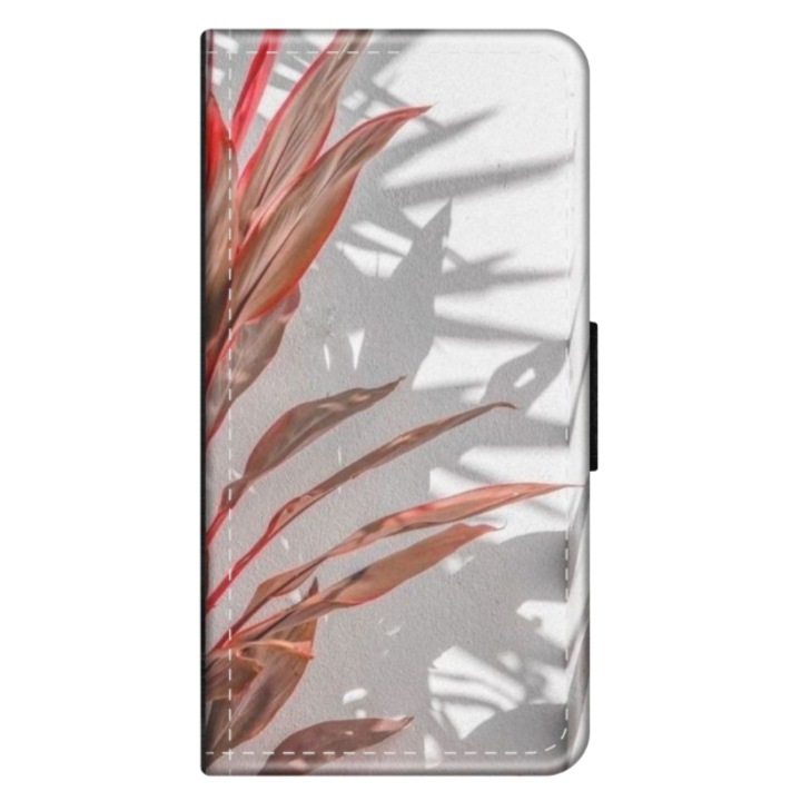 Персонализиран калъф-книга за плуване за OPPO Reno7 Lite 5G, Leaf Design модел #4, многоцветен, S1D1M0155