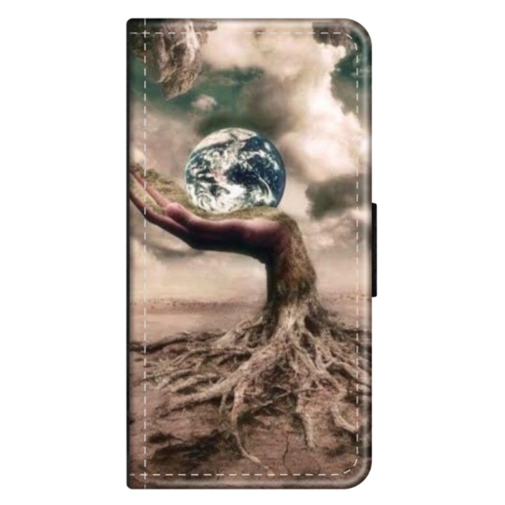 Персонализиран калъф-книга за OPPO Reno7 Lite 5G, модел Abstract #4, многоцветен, S1D1M0339