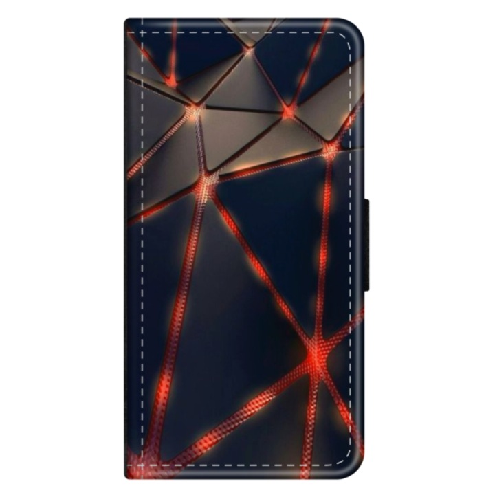 Персонализиран калъф книга HQPrint за Samsung Galaxy A50s, модел Lava Triangles, многоцветен, S1D1M0367