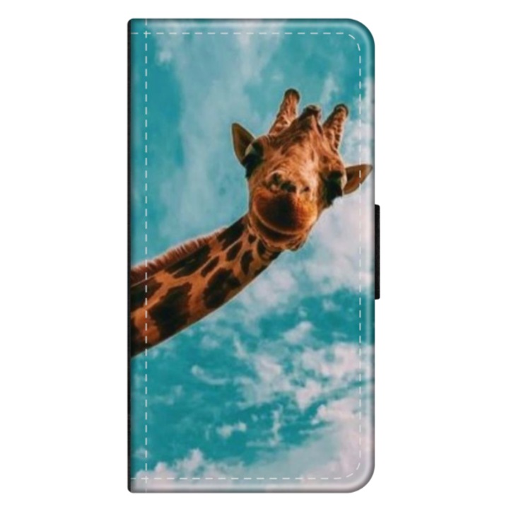 Персонализиран калъф книга HQPrint за Apple iPhone XS Max, модел Giraffe #2, многоцветен, S1D1M0096