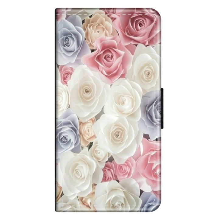 Калъф HQ тип книга за Apple iPhone 15 Plus, модел Flowers #23, многоцветен, S1D1M0385