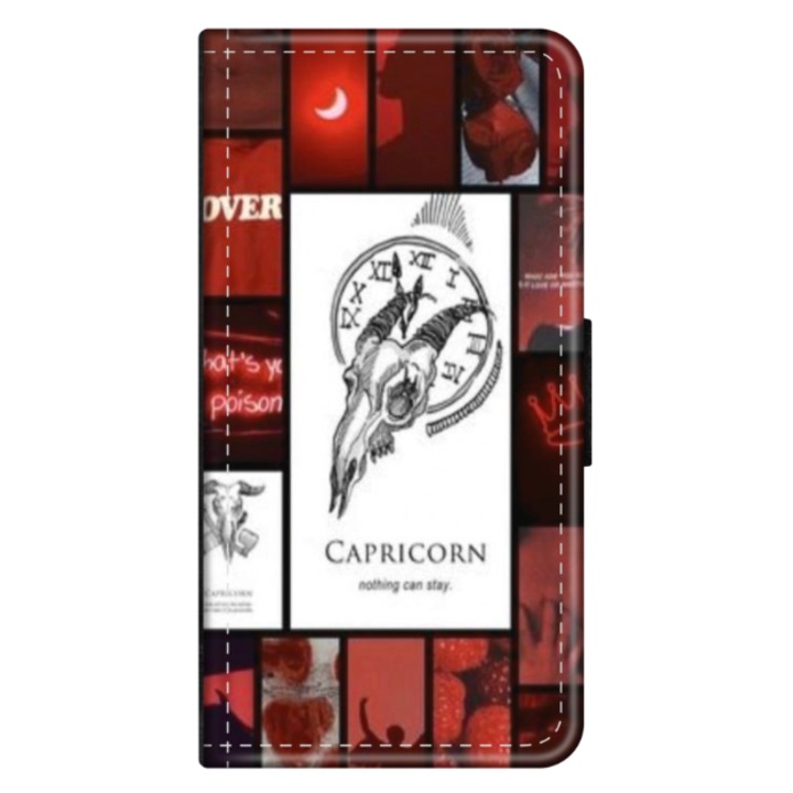 Husa personalizata tip carte HQ Print pentru Xiaomi Redmi 12C, model Capricorn, multicolor, S1D1M0295