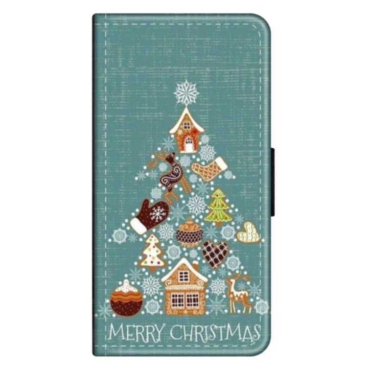 Personalized Swim Case book cover за Motorola Moto G8 Power Lite, Merry Christmas модел №1, многоцветен, S1D1M0056