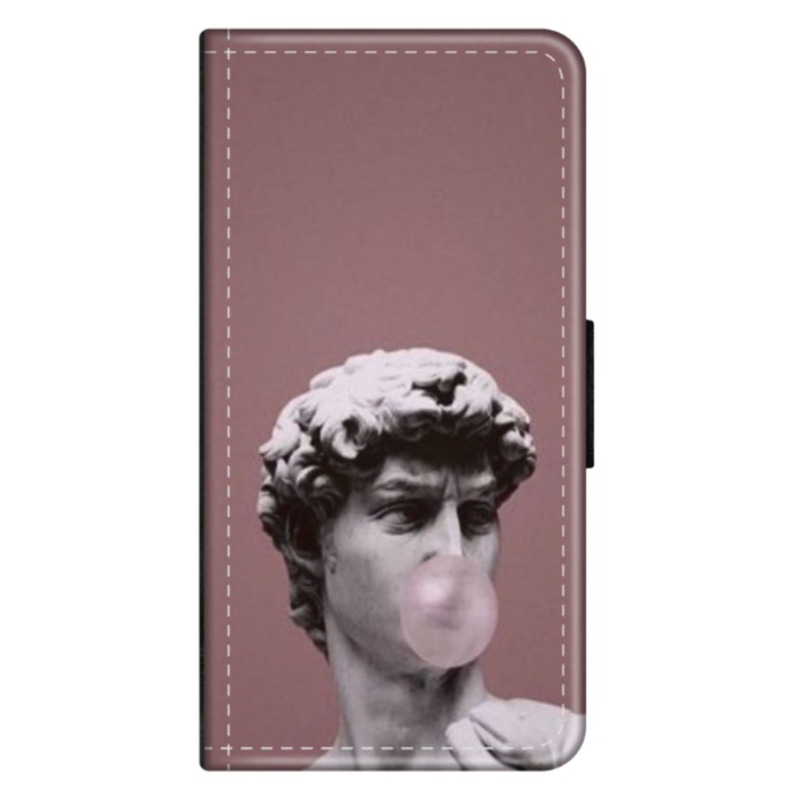 Персонализиран калъф HQPrint за Samsung Galaxy S22 Ultra, модел Bubble Gum Statue, многоцветен, S1D1M0317