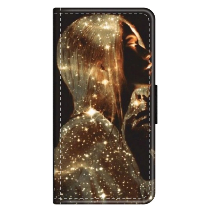 Husa personalizata tip carte HQ Print pentru Huawei P smart 2019, model Golden Girl, multicolor, S1D1M0350