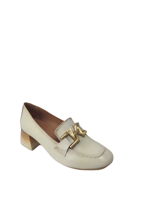 Pantofi dama, Hispanitas, Piele naturala, Crem, 40 EU