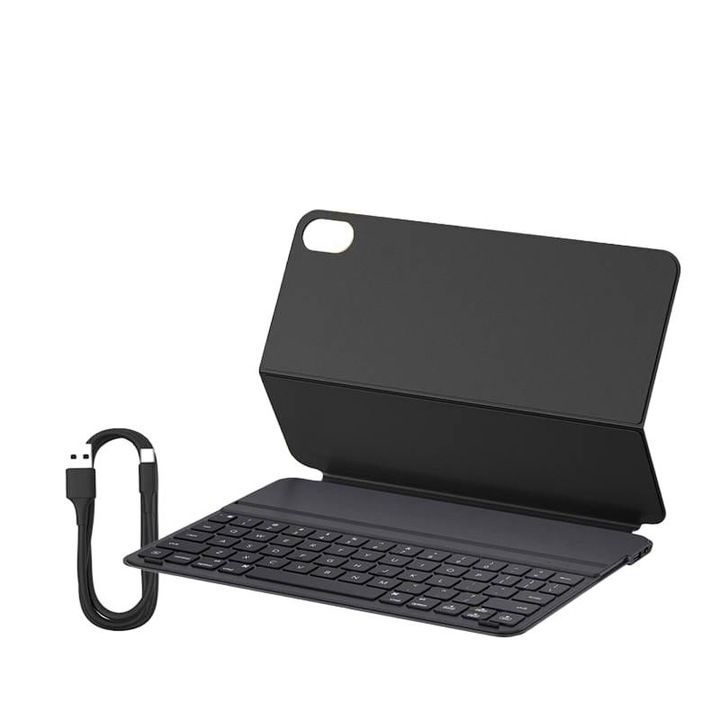 Калъф с магнитна клавиатура, Baseus Brilliance, съвместим с Pad 10, полиуретан/пластмаса, 10,9", включен USB-C кабел, черен