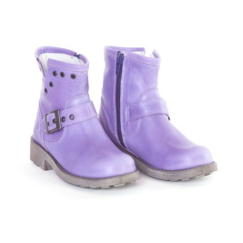 Cizme din piele pentru fete, Sonia, Mov, 30 Cizme din piele pentru fete, Sonia, Mov, 30