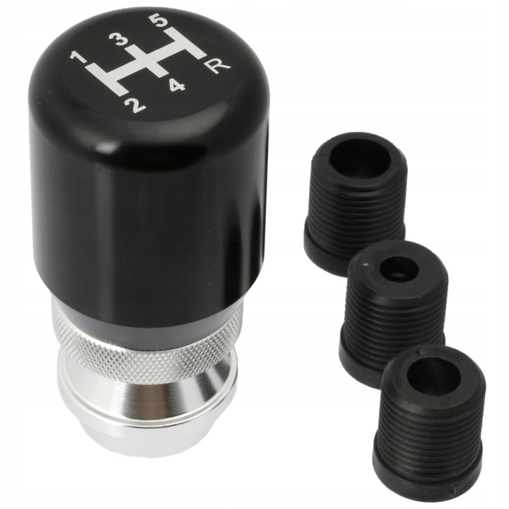 Sebességváltó anya, Univerzális, 5 sebességes, fém, fekete/króm, ME Premium