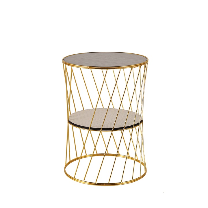 Masuta de cafea Gauge Concept, 32x32x44 cm, Aur, Artar