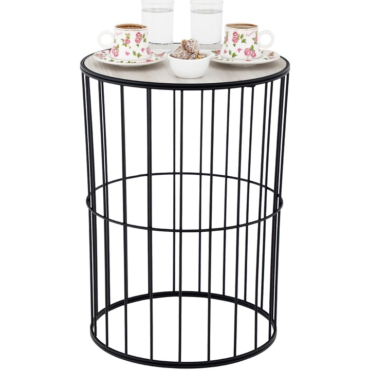 Masuta de cafea Gauge Concept, 32x32x44 cm, Negru