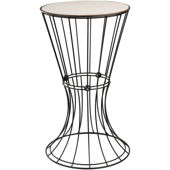 Masuta de cafea Gauge Concept, 32x32x56 cm, Negru, Artar