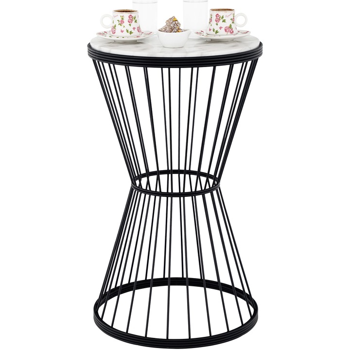 Masuta de cafea Gauge Concept, 35x35x58 cm, Marmura